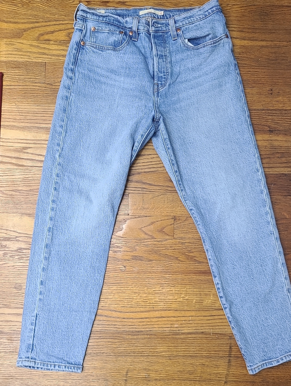 Levi's Light Wash Straight Leg Jeans High Rise Red Tab Blue Denim